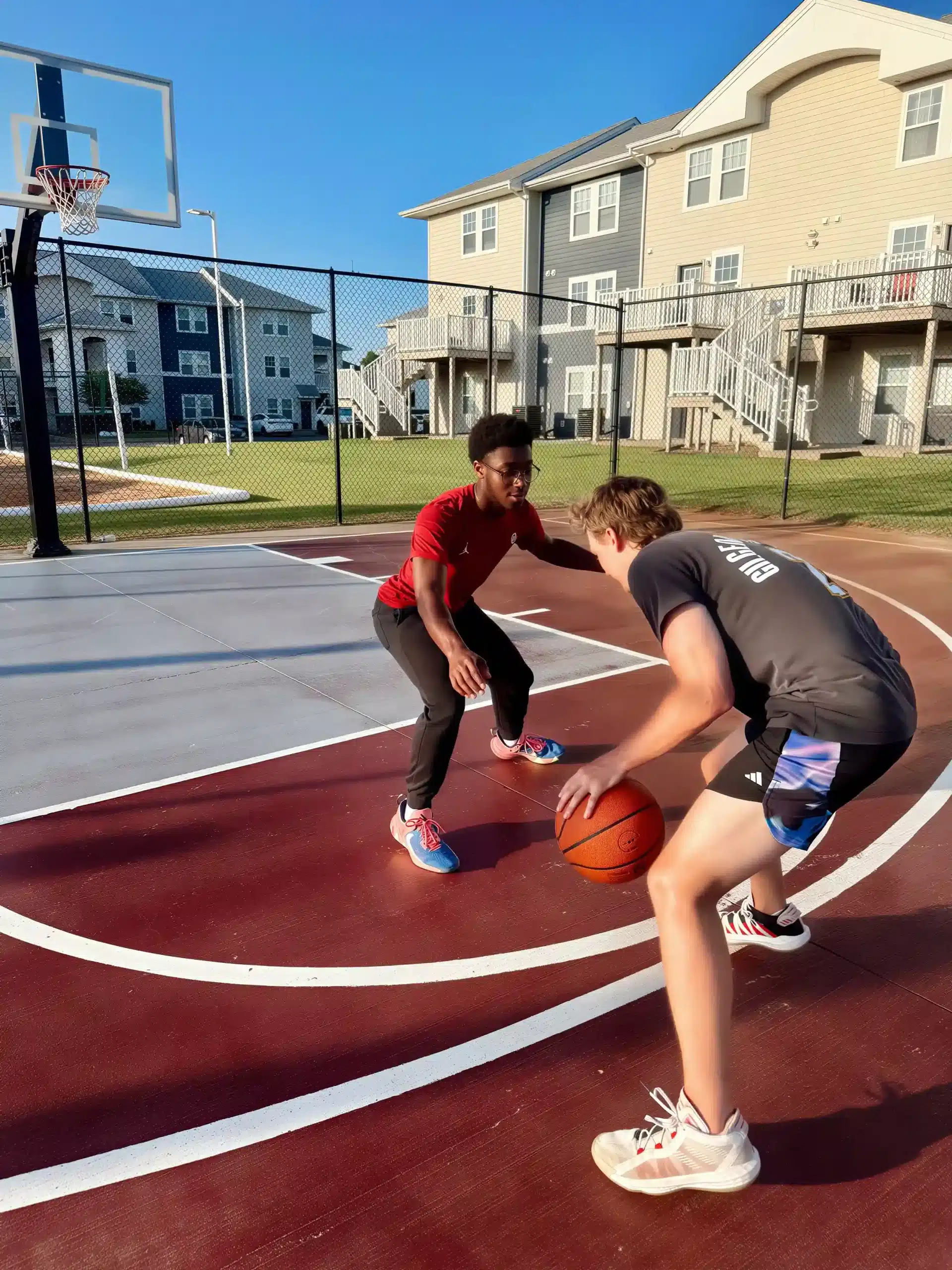 basketball court the avenue at norman apartments near ou